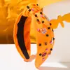 Diadema Nueva de Halloween Transfronteriza para Mujer, Accesorios de Calabaza Fantasma con Perlas Modernos y de Moda, Accesorios para el Cabello de Fiesta Festiva