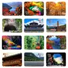 Imanes de Refrigerador de Vidrio Escénico Benchixi, Cueva de Agua Benchixi, Laobian Gou, Montaña Tie Sha, Lugares Escénicos del Lago Guan Shan, Souvenirs Turísticos Culturales y Creativos