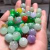 Cuentas de Calabaza Color Jade 12mm Cuentas Sueltas Jade Accesorios para Joyería DIY Pulsera Collar de Jade de la Montaña Basha Juego Cultural Cerámica de Jade