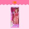 De acordo com a doce boneca Barbie brincar de casinha menina brinquedo empurrar caixa de presente conjunto barraca três yuan atacado mudança transfronteiriça