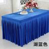 Saia de mesa para conferência de hotel no atacado, toalha de mesa de tecido, toalha de mesa, sinal de atividade de registro de exposição, capa de mesa retangular vermelha para escritório