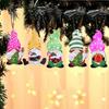 Nuevas Decoraciones Navideñas Colgante Pequeño de Madera Pintada Árbol de Navidad Anciano sin Rostro Patrón de Rodolfo Colgante