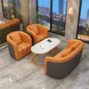 Conjunto Moderno de Mesa y Sillas para Reuniones, Sofá de Lujo Ligero para Recepción de Lobby de Hotel, Oficina, Recepción de Lobby de Oficina de Ventas