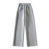 Pantalones de chándal largos y rectos con capa de aire para chica, novedad de invierno de 2023, pantalones casuales de pierna ancha y holgados de cintura alta para mujer
