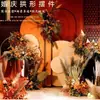 Arco de balão de ferro dourado ABC com 16 tubos, suporte de flores, suprimentos para layout de festa de casamento, adereços de fundo, venda quente transfronteiriça
