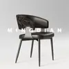 Silla de Comedor de Lujo Ligero Estilo Italiano con Respaldo para Comedor del Hogar, Silla con Respaldo Minimalista Moderna Nórdica, Taburete de Reunión de Hotel