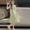 Vestido de Niña Verano 2026 Estilo Nuevo Vestido de Verano para Niña Pequeña Vestido de Tirantes Vestido de Princesa para Niños Muy Bonito Vestido de Playa