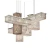 Lámpara de araña para villa transfronteriza, iluminación LED para sala de estar, lámparas de araña minimalistas modernas para comedor, combinación de lámparas de araña de cristal de lujo ligero