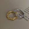 Anillo trenzado Retro Ruili para mujer, Nuevo anillo de cadena multicapa estilo coreano, Joyería de anillo simple abierto para el dedo índice