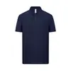 Camiseta Polo de Manga Curta 190g 32S Cor Sólida Algodão-Poliéster com Impressão de Logo Personalizado, Camiseta de Time para Verão com Bordado Impresso