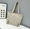 Nueva Bolsa Lulu Ultraligera Encriptada Impermeable para Viajes Diarios Mujer Bolso de Hombro de Nylon Puede Caber Computadora Bolso Grande de Color Puro Simple