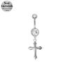 Gebei Europa y Estados Unidos transfronterizo simple acero inoxidable anillo para ombligo neutral unisex perforación decoración del ombligo Europa y Estados Unidos más vendidos