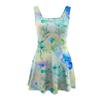 Vestido de Verão Transfronteiriço com Estampa Digital 3D Floral Vibrante de Alcinha com Bolso Feminino Base para Tennis