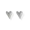Moda Europea y Americana Pendientes en Forma de Corazón Clavos de Acero Inoxidable Joyería Chapada en Oro de 18 Quilates para Mujer Accesorios Simples Versátiles