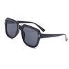 Nuevas gafas de sol cuadradas de montura grande para hombre, resistentes al sol, sencillas y combinables, gafas de sol de estilo piloto con diseño de uñas beige para mujer.