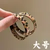 Aretes Redondos Estampado de Leopardo Maillard Marrón Diseño Retro Lujo Accesible Aretes de Estilo Étnico Aretes de Nicho de Alta Gama para Mujer