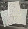Pegatina de transferencia de peces de océano láser 3D estéreo peces pequeños Decoración de pegatina para cuaderno DIY tableta