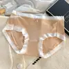 Calcinha feminina de cintura média, fina, sem costura, com toque nude, em ácido polilático e com tratamento antibacteriano na virilha, ideal para jovens estudantes e garotas sensuais.