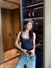 Camisola retro de lunares para mujer con copas extraíbles, cuello cuadrado de verano, corte ajustado y diseño favorecedor, perfecta como prenda interior o top elegante