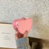 Mochila de un solo hombro para niñas estilo coreano, color liso simple, bolso cruzado elegante en forma de corazón, nueva bolsa infantil versátil con cadena, transfronterizo