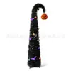 Amazon Halloween Árbol Negro Cuerpo Espuma Morada Murciélago Decoración Árbol con Colgante de Calabaza Decoración Atmósfera de Terror
