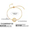 Pulsera de Diseño con Forma de Luna y Concha Blanca de Mar Transfronteriza, Diseño de Nicho Estilo Ins, Joyería Chapada en Oro de Acero Inoxidable
