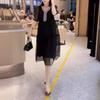 24388 Big Beauty Yiyuan 2024 Verano Nuevo Manga Corta Exquisito Cuello en V Holgado Adelgazante Vestido Midi para Mujer