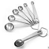 Gadgets de cocina todo acero inoxidable cuchara medidora juego de 6 piezas cuchara medidora con báscula cuchara medidora oro rosa juego de seis piezas cuchara medidora