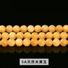 Jingde Jewelry Jade de Seda Dorada Natural de Xinjiang Cuentas Sueltas Accesorios para Joyería DIY Pulsera de Jade Amarillo Cuentas Redondas Venta al por Mayor en Stock
