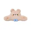 Almofada fofa de urso para assento de carro, de pelúcia e quente para outono e inverno, protetor de assento de carro de desenho animado, almofada decorativa para interior de carro