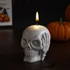 Molde de Silicona para Adornos de Velas Aromáticas con un Diseño de Calavera Aterradora, Tapando Orejas, Ojos y Boca para Evitar Escuchar, Ver y Hablar