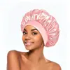 Gorro de Satén Extra Grande para Dormir para Mujer Borde Elástico Ancho Alta Elasticidad Gorro Nocturno Gorro para el Cabello para el Cuidado Diario del Cabello