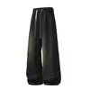 Calça Jeans de Lyocell para Homem 2026 Primavera/Verão Nova Gradiente Cordão Levemente Curva Solta Reta Perna Larga Casual