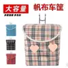 Cesta de Tela Plegable para Bicicleta, Cesta Delantera con Cubierta, Cesta Colgante de Lona Impermeable, Cesta Delantera para Patineta y Scooter Eléctrico