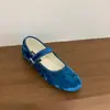 Zapatos Mary Jane de Terciopelo Estilo Retro Suave para Mujer 2026 Nuevo Modelo Boca Baja Zapatos de Ballet Estilo Hada para Combinar con Faldas Zapatos de Abuela