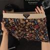 Ropa interior de seda helada para hombre de verano, estilo vintage americano familiar, calzoncillos tipo bóxer para niños, pantalones transpirables y frescos de cuatro esquinas