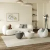 Sofá de Tecido Irregular de Lã de Cordeiro em Forma de Arco Nórdico Designer Celebridade da Internet Sala de Estar Apartamento Pequeno Salão de Beleza Recepção