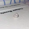 Pendientes de Corazón con Lazo Rosa y Azul, Pendientes Pequeños Frescos con Microincrustaciones de Corazón, Pendientes de Rosca, Pendientes de Corazón