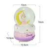Bola de Cristal Luminosa Personalizada Globo de Neve da Lua Enfeites Transfronteiriços Decoração de Casa Artesanato de Resina para Meninas Enfeites