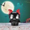 Micro-paisagem carnuda pequenos ornamentos nova lâmpada de abóbora bonito fantasma vampiro criativo chaveiro enfeites de Halloween