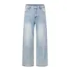 Pantalones de hombre EIGHTISLAND estilo callejero americano modernos, jeans holgados azul hielo lavado, pantalones largos para hombre NK719