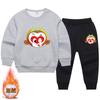 Meninos inverno mais terno de veludo suéter 2023 Novo bebê bonito crianças outono e inverno engrossado casual frito roupas de rua