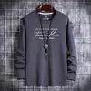 Camiseta de Manga Larga para Hombre de Primavera y Otoño Camiseta Básica de Cuello Redondo Coreana para Adolescente Ropa Superior para Hombre Camiseta de Hombre de Otoño