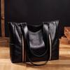 Bolsa Feminina 2023 Novo Estilo Coreano Simples Bolsa de Mão Grande Capacidade Bolsa para Computador 14 Polegadas Couro Genuíno Bolsa de Ombro Bolsa Tote