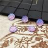 Nuevas estrellas redondas de resina de 10 mm parche de superficie de mineral de diamante cóncavo-convexo aretes collar accesorios de joyería diy