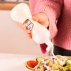 Botella de Exprimido de Cinco Agujeros para Aderezo de Ensalada, Kétchup, Botella de Salsa Tipo Exprimidor para Cocina con Tapa a Prueba de Polvo y Escala, Botella de Condimento para Alimentos