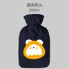 Bolsa de água quente para cama, enchível, espessa, para aquecer a cintura, compressa quente, abdômen, aquecedor de mãos, capa de tecido pelúcia, uso duplo para compressa quente e fria