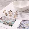 Nuevos pendientes de perlas con incrustaciones de diamantes de estilo coreano, accesorios de joyería DIY, pendientes hechos a mano, fabricantes de materiales al por mayor.