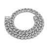 Colar Hip-Hop DIY Acessórios Pulseira Corrente Cubana 15mm Sem Diamante Diamante Completo Dois-Em-Um Corrente Onda Fabricante de Correntes