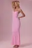 Moda Femenina Transfronteriza Europea y Americana Primavera 2026 Nuevo Vestido Sirena con Tirantes de Encaje Ajustado al Cuerpo Largo para Fiesta
